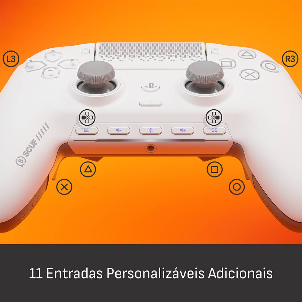 Gamepad SCUF Omega Wireless Gaming Performance PC/PS5 - Branco