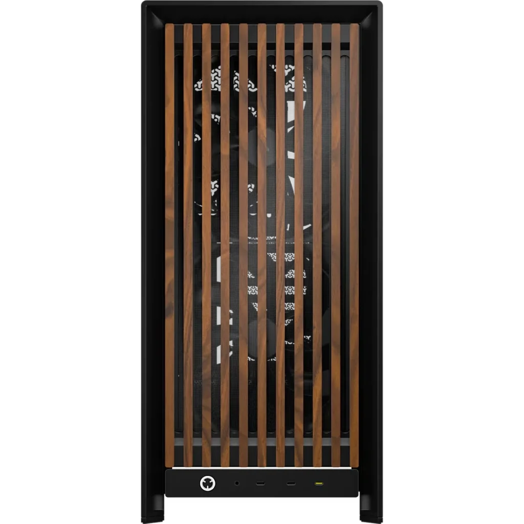 Caixa Extended-ATX Corsair Frame 5000D Wood RS Tempered Glass Preta/Nogueira