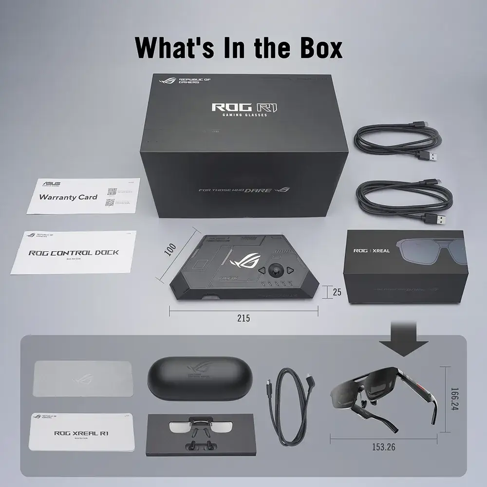 Óculos Realidade VirtualAumentada Asus ROG XREAL R1 (2)