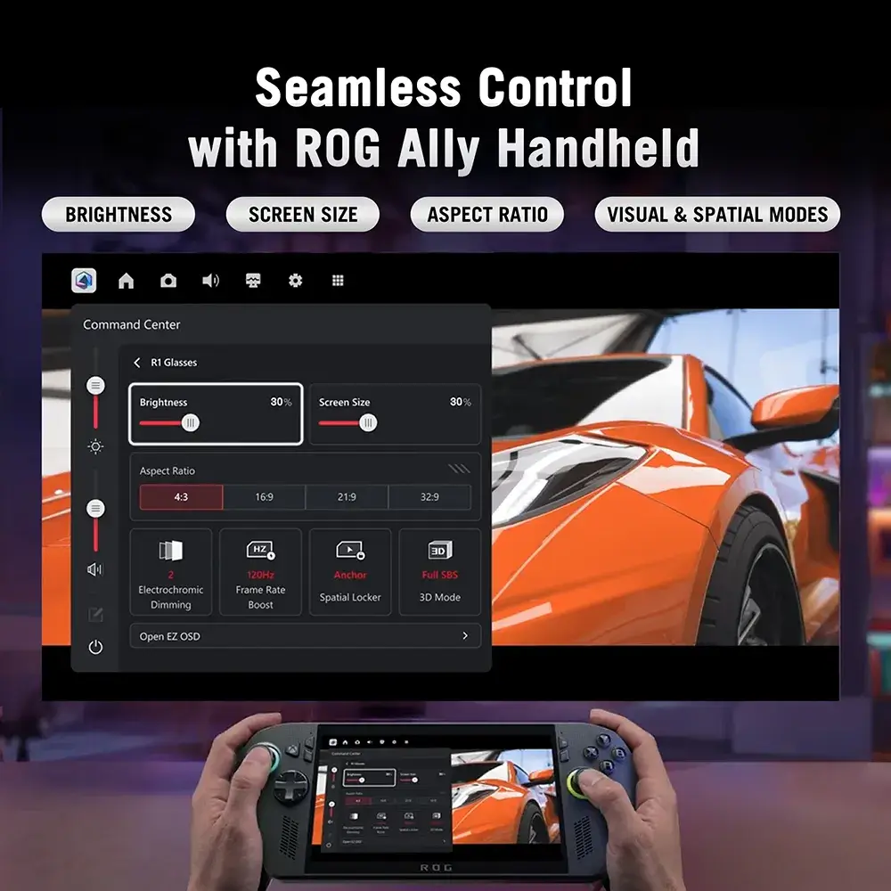 Óculos Realidade VirtualAumentada Asus ROG XREAL R1 (5)