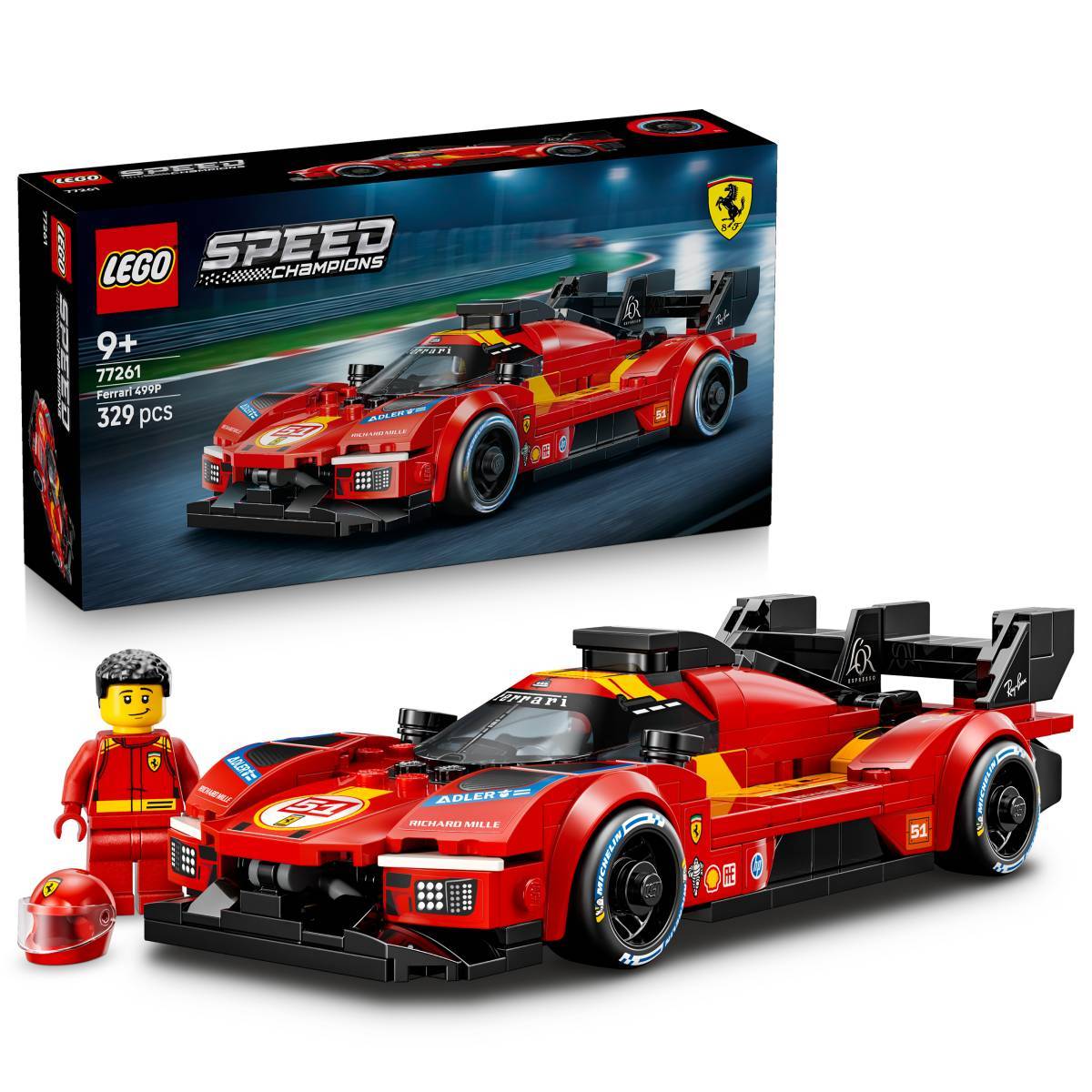 LEGO Speed ChamLEGO Speed Champions: Ferrari 499P | Idades 9+ | 329 Peças | Item 77261pions: Ferrari 499P | Idades 9+ | 329 Peças | Item 77261