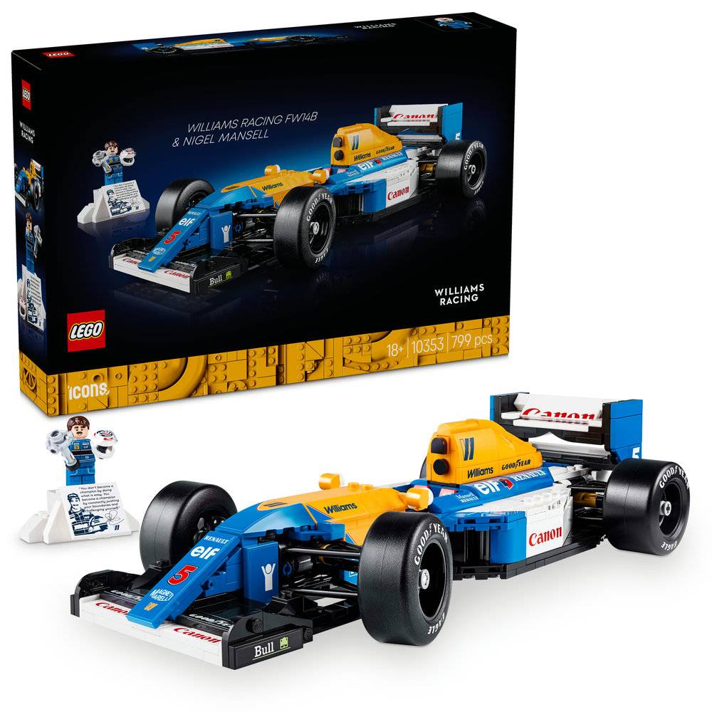 LEGO Icons: Williams Racing FW14B e Nigel Mansell F1® | Idades 18+ | 799 Peças | Item 10353