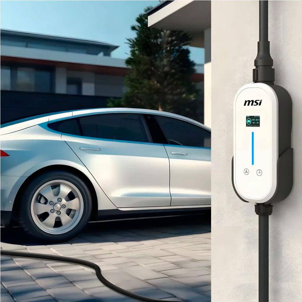 Carregador Portátil p Carro Elétrico MSI EVSE EZgo