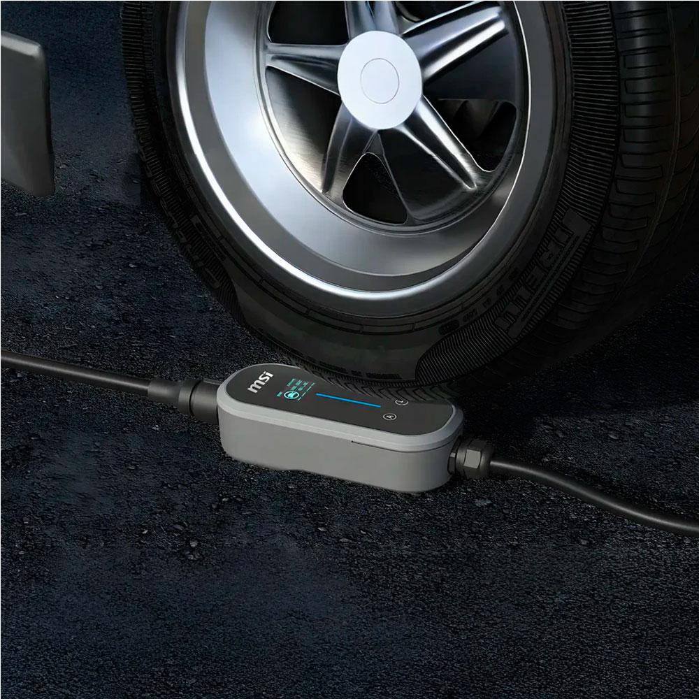 Carregador Portátil p Carro Elétrico MSI EVSE EZgo
