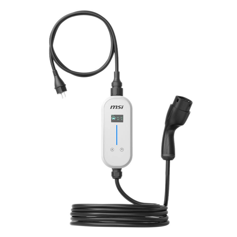 Carregador Portátil p Carro Elétrico MSI EVSE EZgo