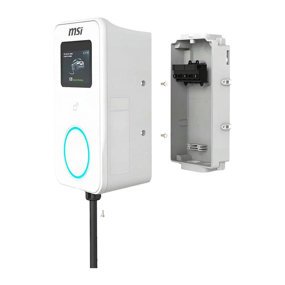 Carregador Wallbox p Carro Elétrico MSI EVSE EZwall Premium Max-OCPP