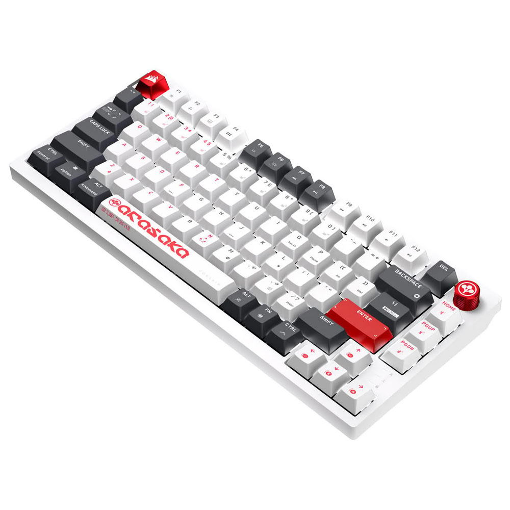 Corsair K65 PLUS WIRELESS Cyberpunk 2077 Arasaka White Edition (2)