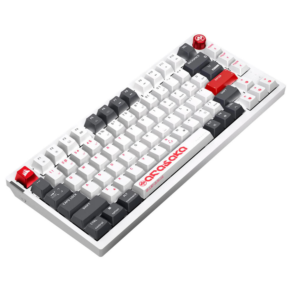 Corsair K65 PLUS WIRELESS Cyberpunk 2077 Arasaka White Edition (3)